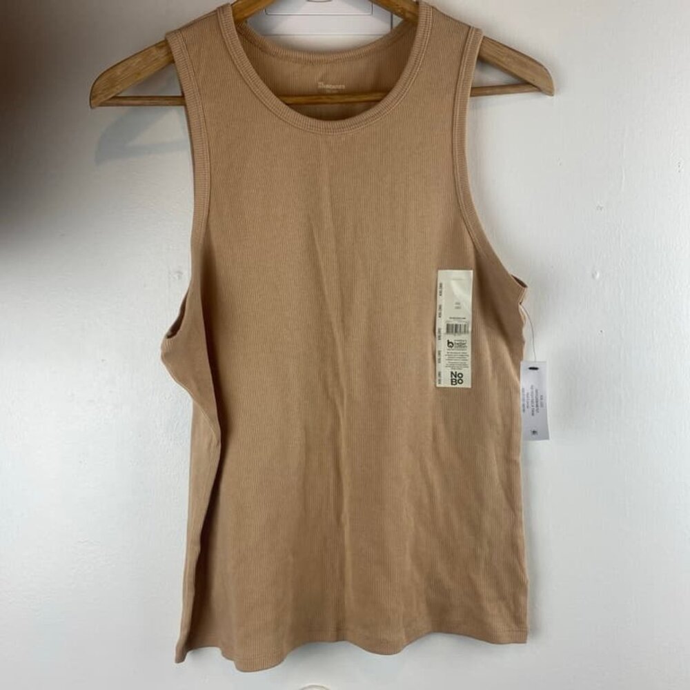 No Boundaries NWT Ribbed High Neck Tank Hot Cocoa Size XXL